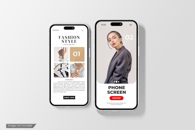 Mockup dello schermo del telefono