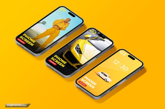 PSD phone screen mockup