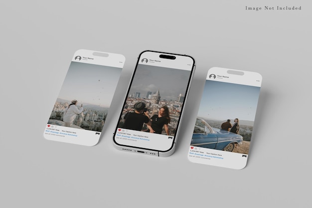 PSD mockup dello schermo del telefono