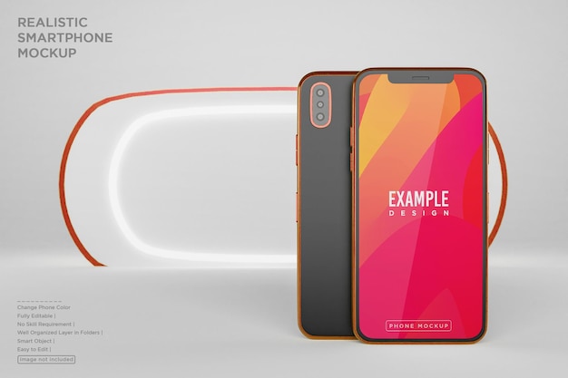 Phone and screen presentation mockup