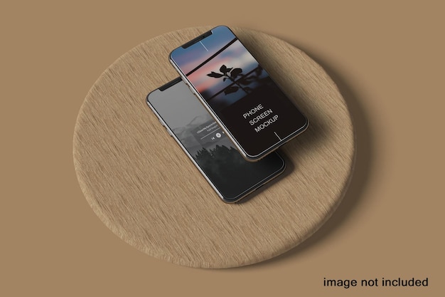 Phone and screen presentation mockup