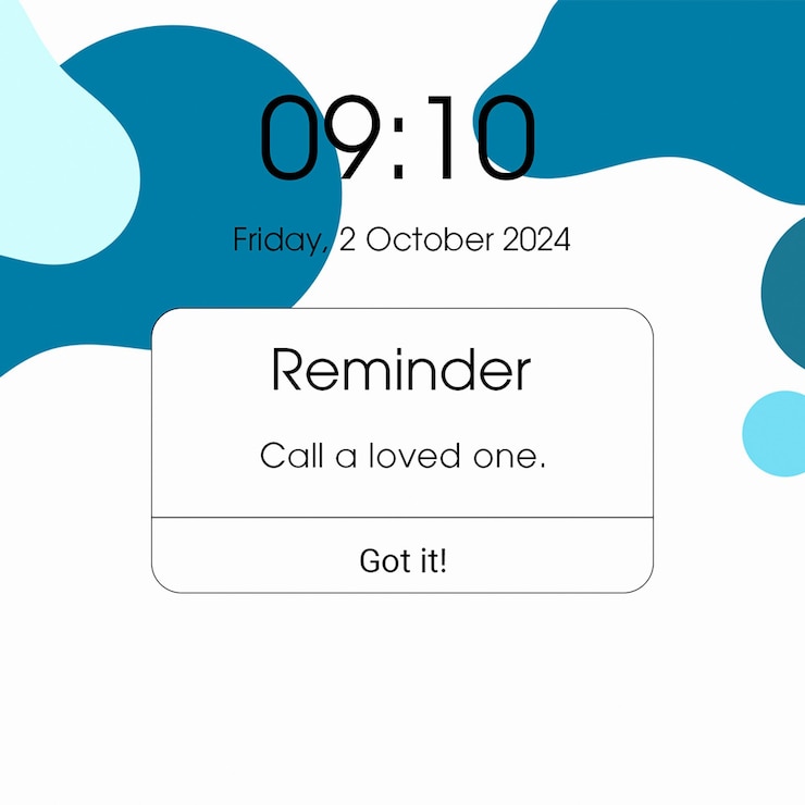 PSD phone screen reminder design with text box for social media and instagram post template psd