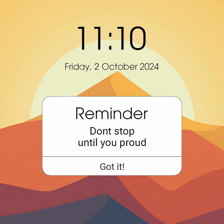 PSD phone screen reminder design with text box for social media and instagram post template psd