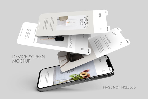 Phone and screen - ui ux app presentation mockup