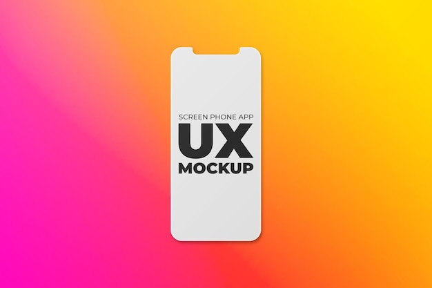Phone screen ui ux app presentation mockup