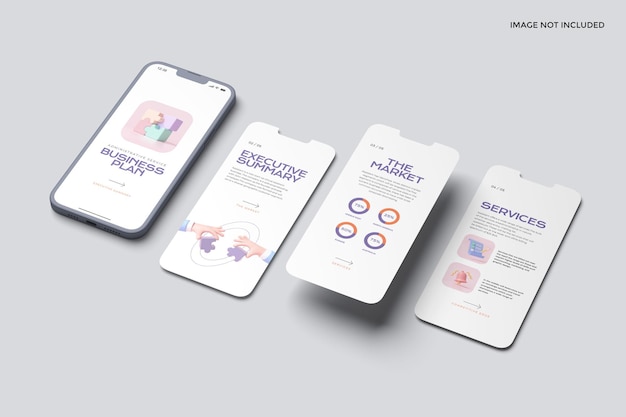 Telefono e schermo - mockup di presentazione dell'app ui ux