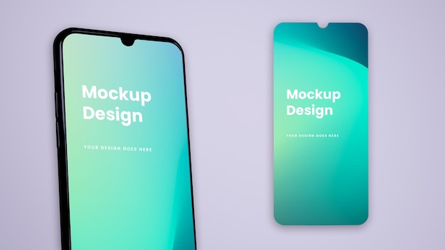 PSD phone and screen - ui ux mockup