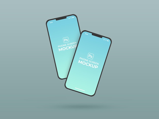 Phone screens mockup