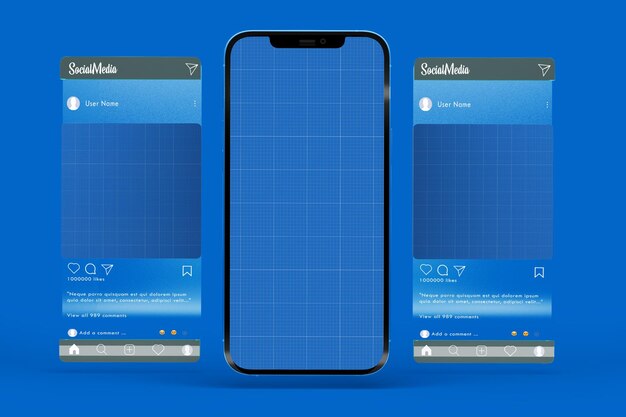 Phone and social media v1 mockup