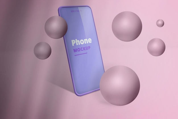 phone spheres mockup