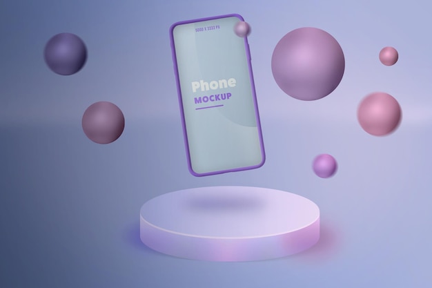 Phone Spheres Mockup