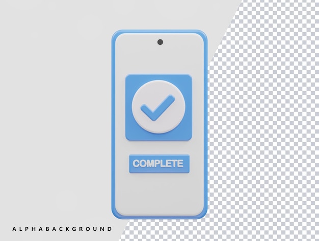 phone verified icon 3d render