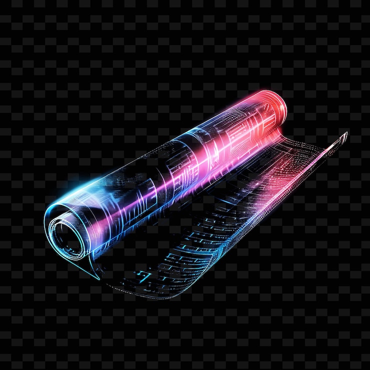 PSD a phone with a blue and red and green light on it