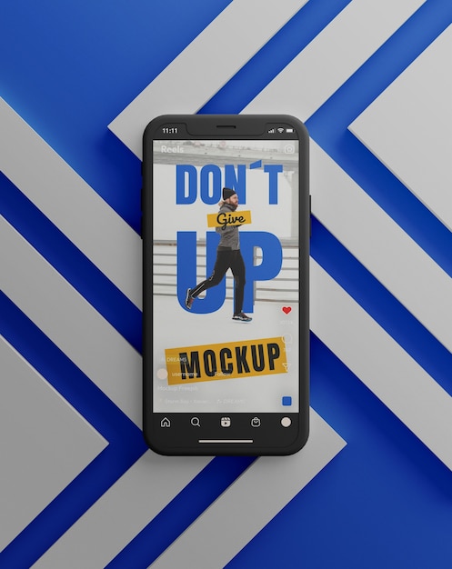 phone with instagram reel mockup