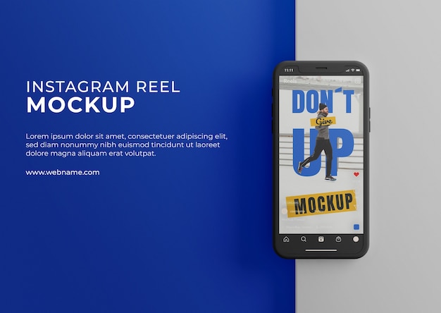 phone with instagram reel mockup
