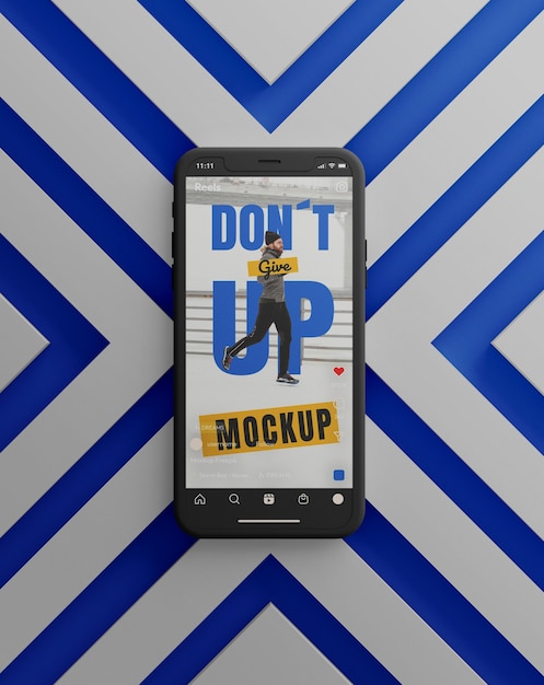 phone with instagram reel mockup