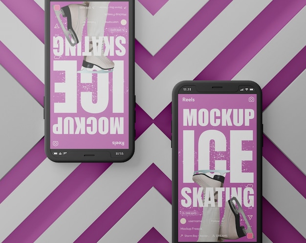 phone with instagram reel mockup