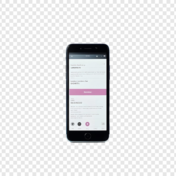 PSD a phone with a pink and purple screen that says  the webpage  on the screen
