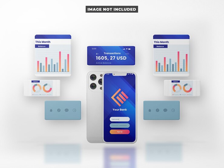 PSD phone with screens mockup