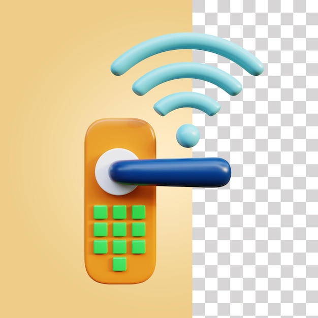 PSD a phone with a wifi symbol on it.