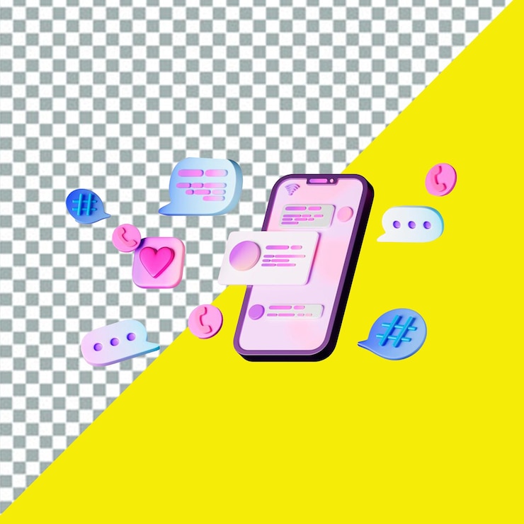 PSD a phone with the word love on it