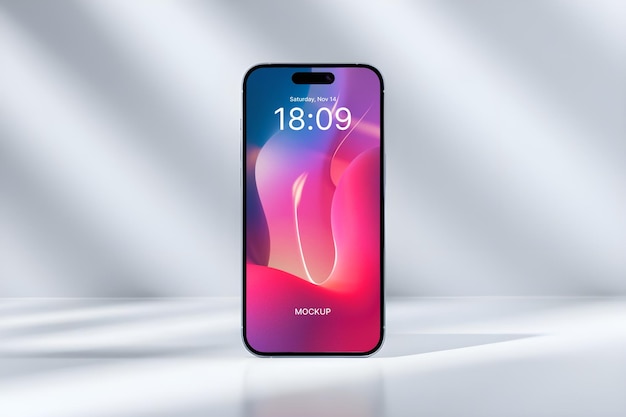 a phone with the word t on the screen