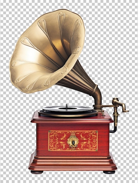 PSD phonograph isolated on transparent background