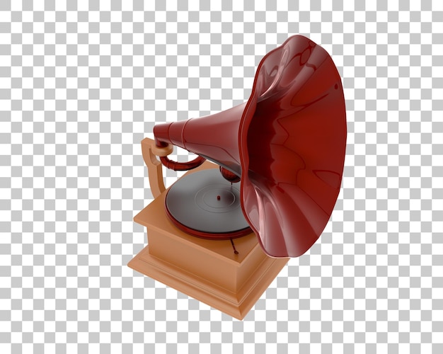 PSD phonograph on transparent background 3d rendering illustration