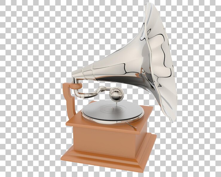 PSD phonograph on transparent background 3d rendering illustration
