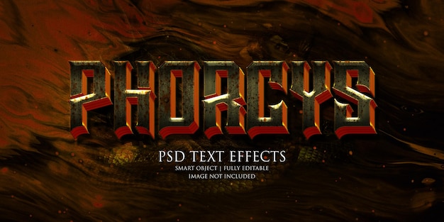 PSD phorcys text effect