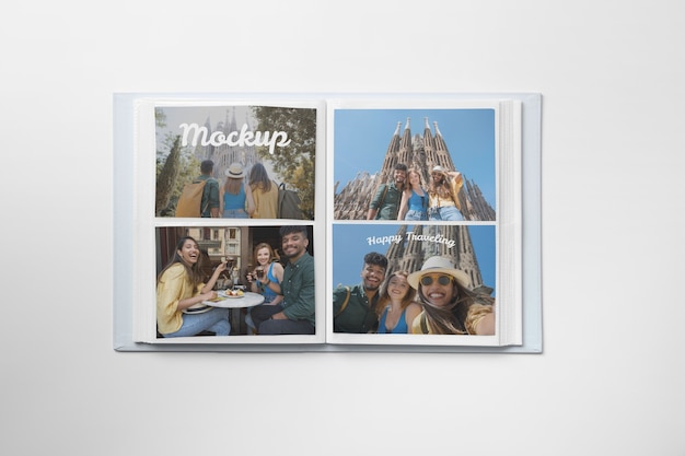 PSD photo album mockup