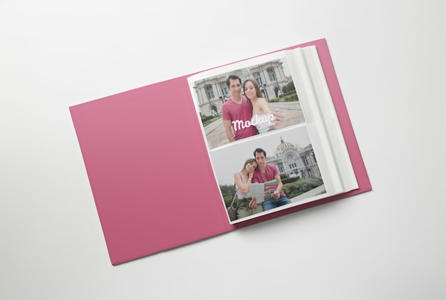 PSD photo album mockup