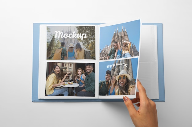 PSD photo album mockup