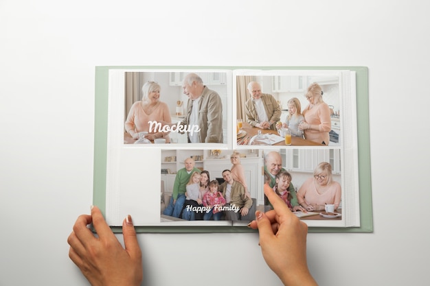 PSD photo album mockup