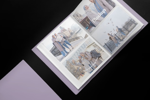 PSD photo album mockup