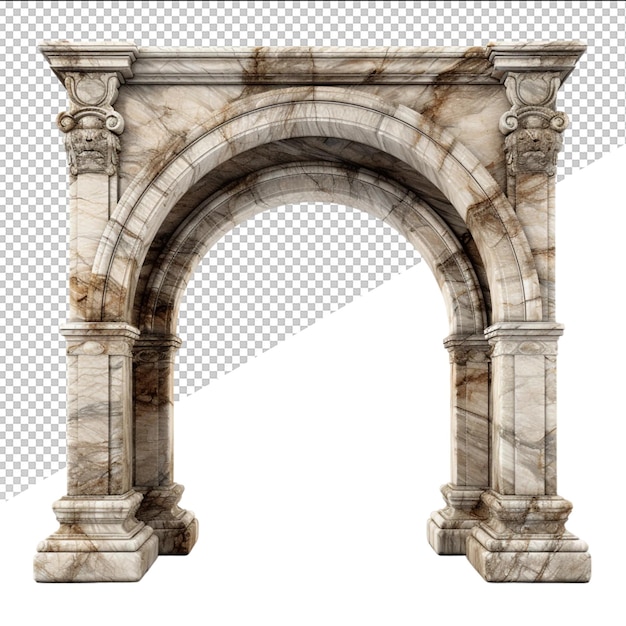 PSD a photo of an arch with a cross on it