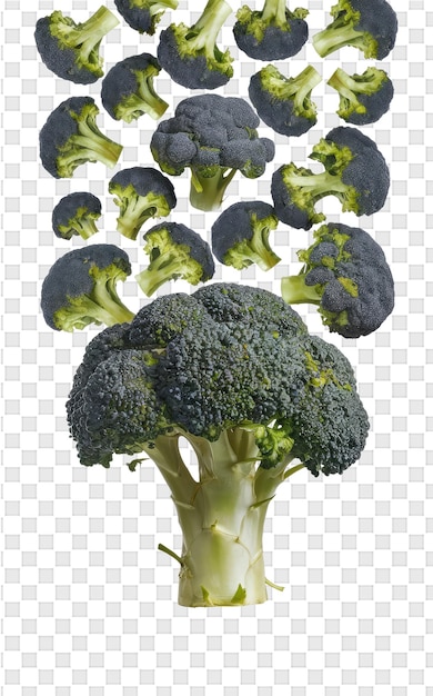 PSD a photo of broccoli and a photo of a broccoli
