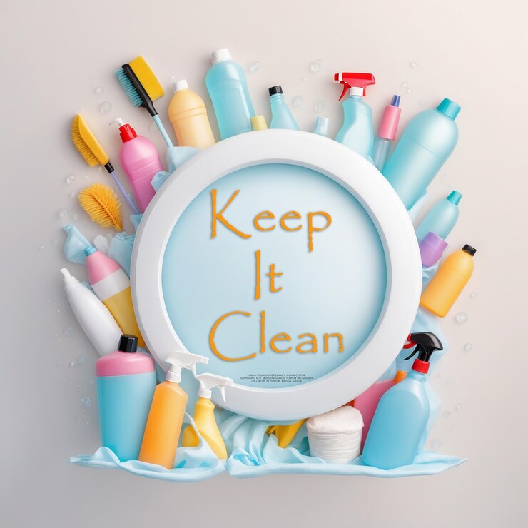 PSD photo cleaning table bottle