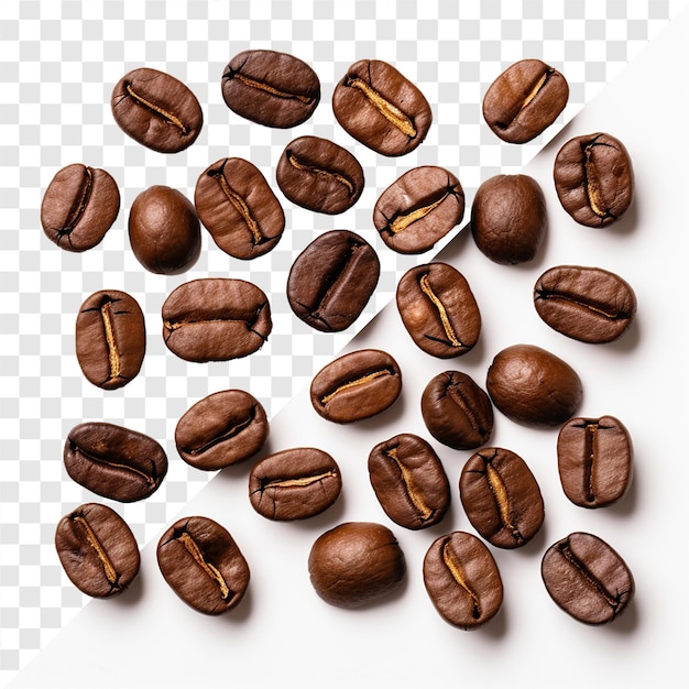 Photo of coffee beans on transparent background