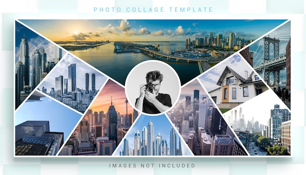 PSD photo collage banner template