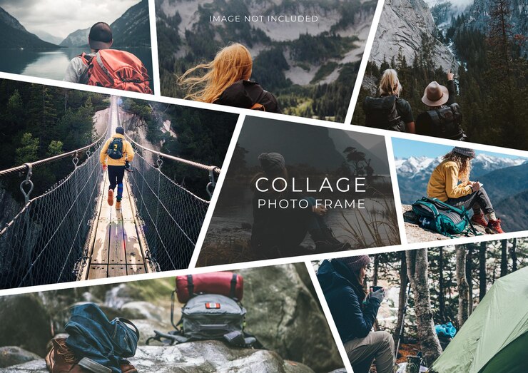 PSD photo collage mockup