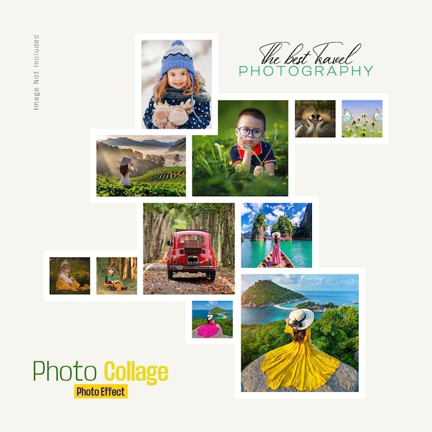 photo collage photoshop editable mockup template