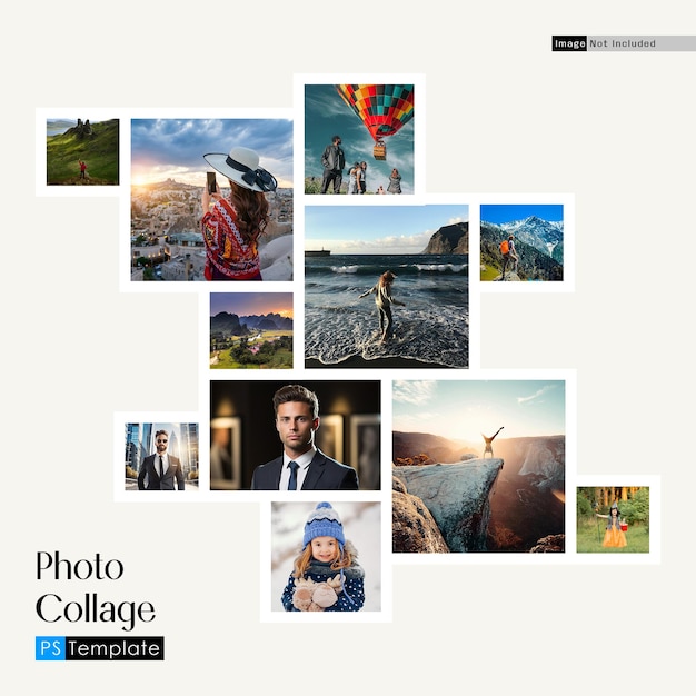 photo collage photoshop editable mockup template