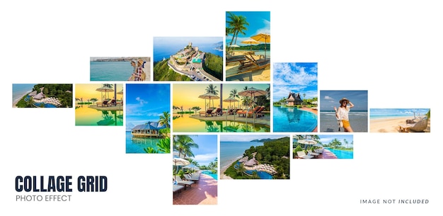 Photo Collage Templates and photo Effect Mockup