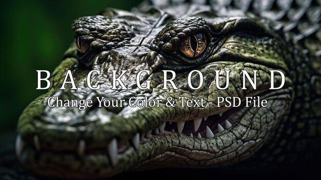 PSD photo crocodile generative ai