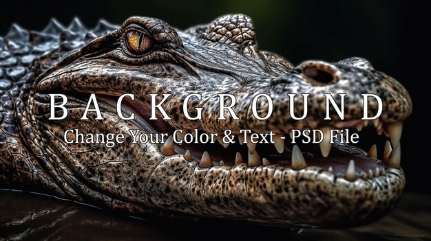 PSD photo crocodile generative ai