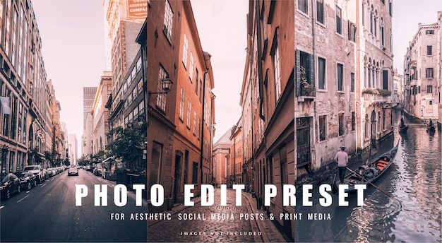 Photo edit preset filter for cityscape blogger and photographer