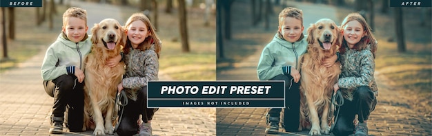 Photo edit preset for pet care services and dog walking service providers