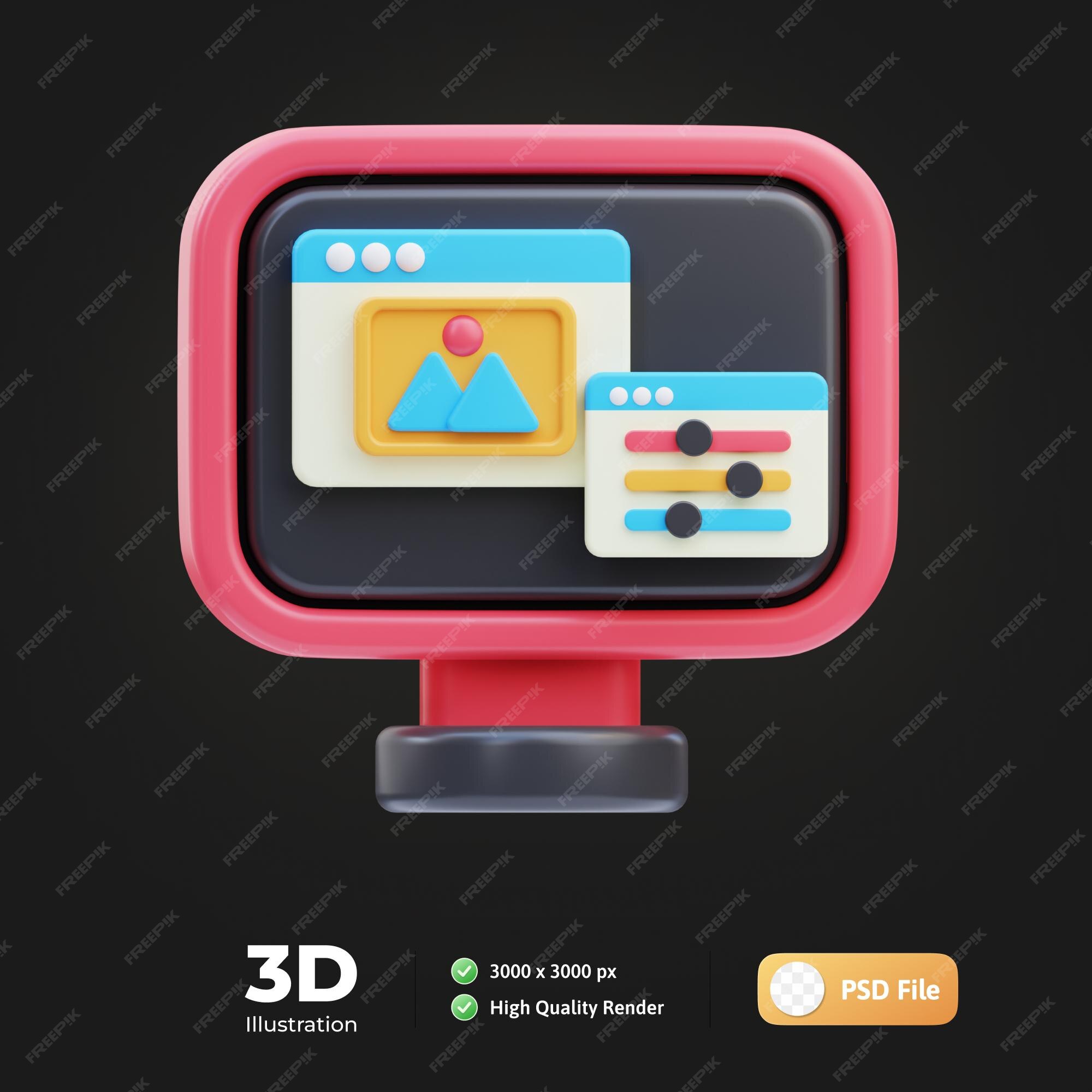 Premium PSD | Photo editing 3d illustration