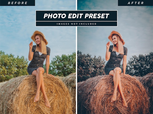 Filtro predefinito per il fotoritocco per servizi fotografici all'aperto